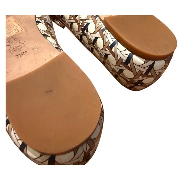 Tory Burch Georgia Ballet Printed Dancing Nappa Flats Sz. 7.5 - Picture 6 of 8
